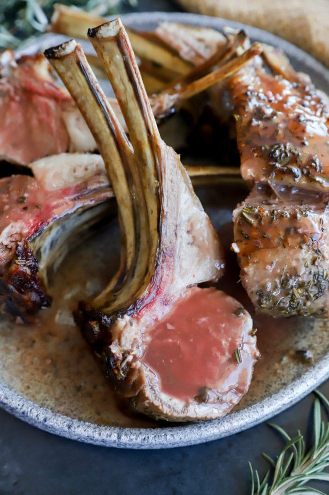 Rack of lamb with red wine sauce image