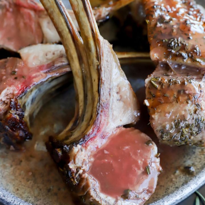 Rack of lamb with red wine sauce image
