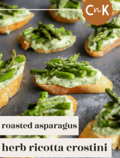 Roasted Asparagus Herb Ricotta Crostini Pinterest Picture