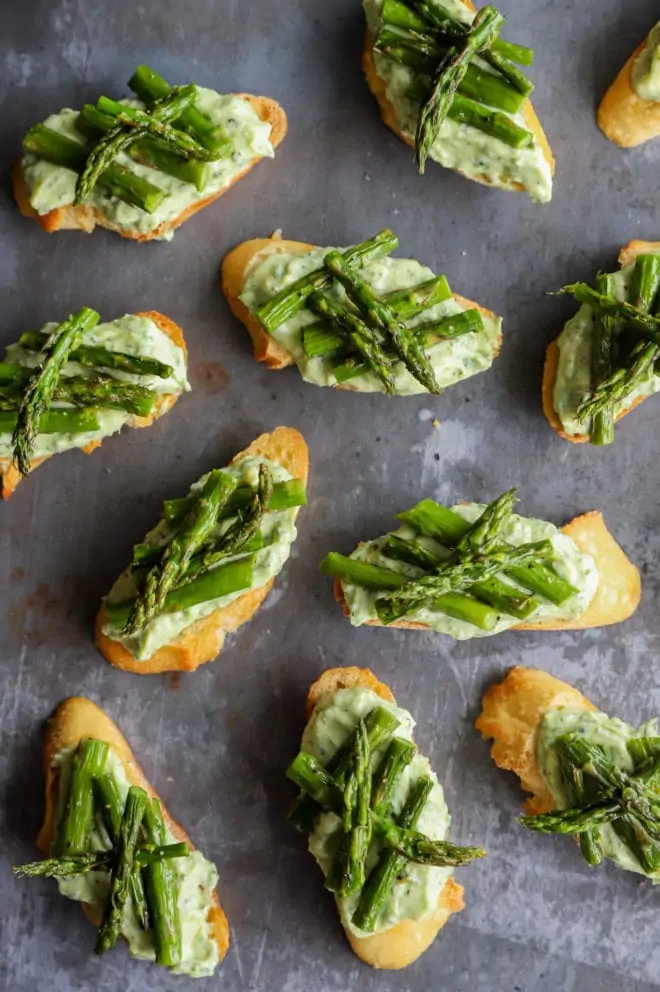 Asparagus crostini for spring image