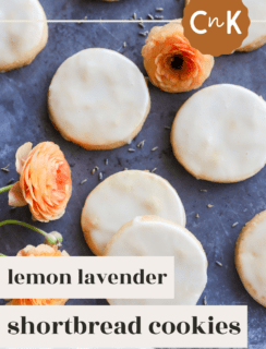 Lemon Lavender Shortbread Cookies Pinterest Graphic