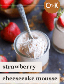 Strawberry Cheesecake Mousse Pinterest Graphic