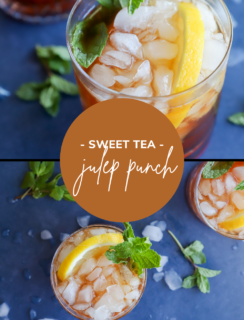 Sweet Tea Mint Julep Punch Pinterest Graphic