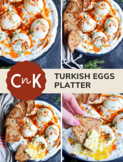 Turkish Eggs Platter Pinterest Image