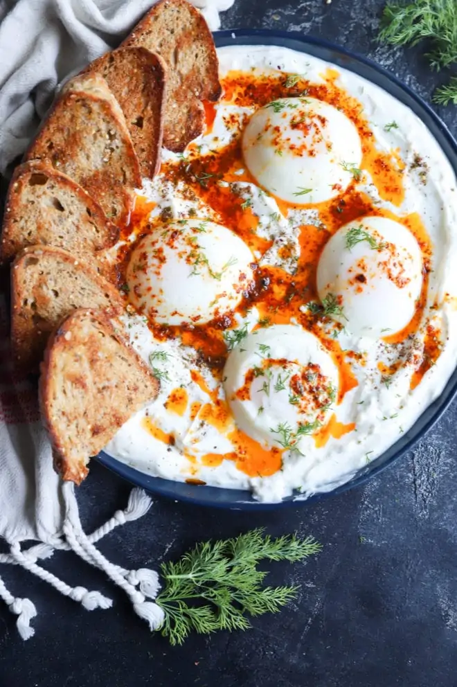 Best Eggs and Yogurt Recipe - How to Make Fried Eggs with Lemon Yogurt