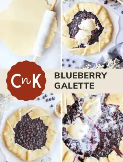 Blueberry galette pinterest image
