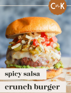 Salsa Jalapeño Crunch Burger Pinterest Image