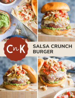 Salsa Jalapeño Crunch Burger Pinterest Graphic