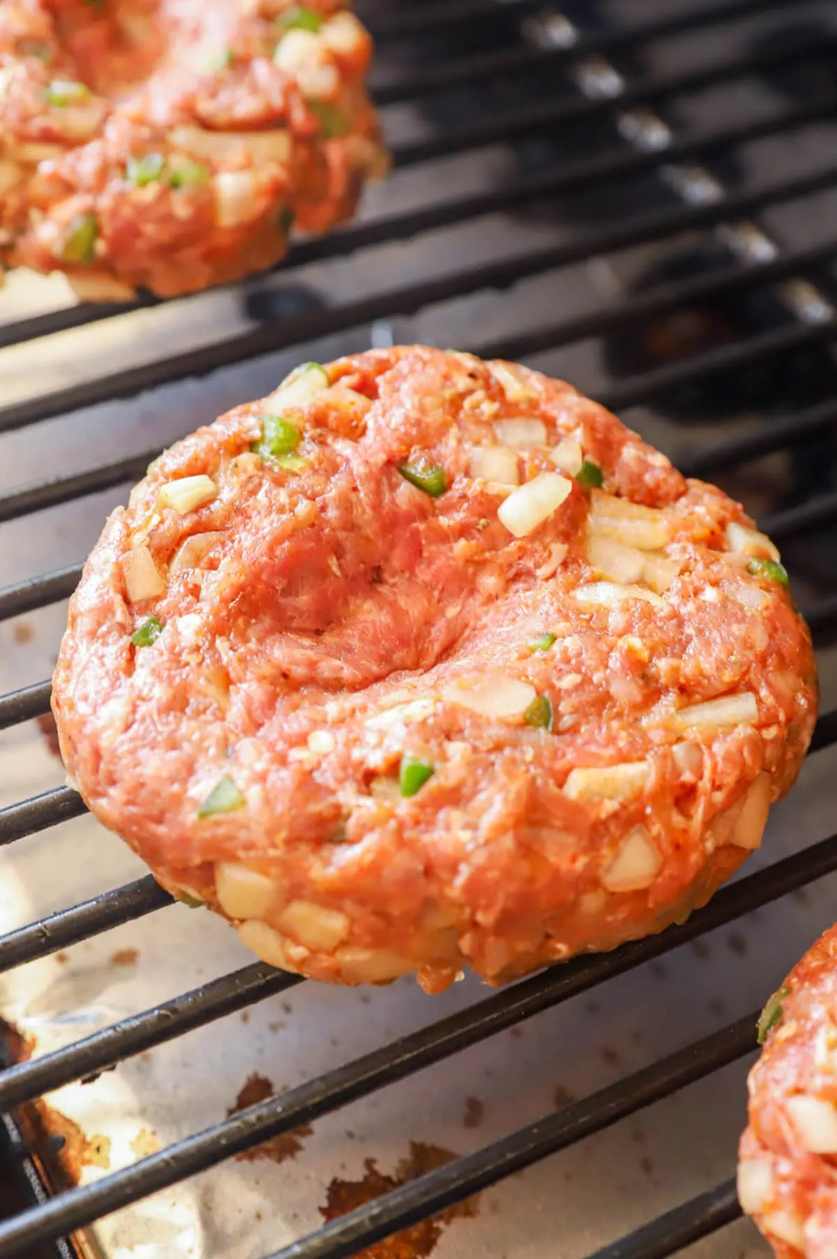 Grilling burgers on the grill picture