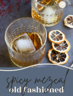 Spicy Mezcal Old Fashioned Pinterest Photo