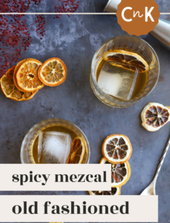 Spicy Mezcal Old Fashioned Pinterest Graphic