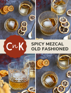 Spicy Mezcal Old Fashioned Pinterest Image