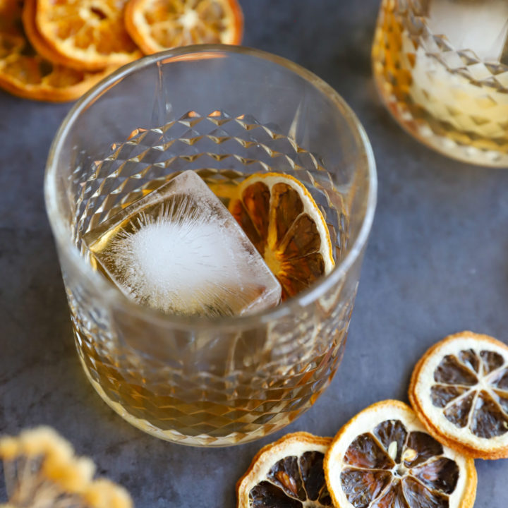 Mezcal cocktail in a glass picture