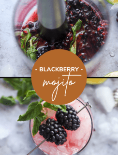 Blackberry Mojito Cocktail Pinterest Graphic