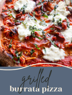 Grilled Burrata Pizza Pinterest Image