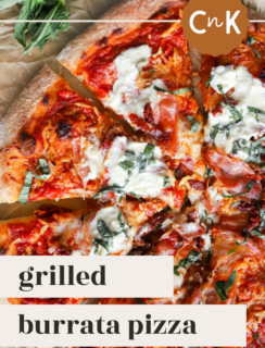 Grilled Burrata Pizza Pinterest Image