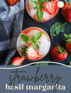Strawberry Basil Margarita Pinterest Graphic