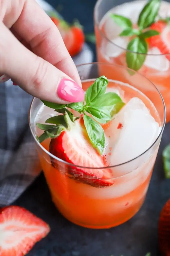 Strawberry basil margarita image