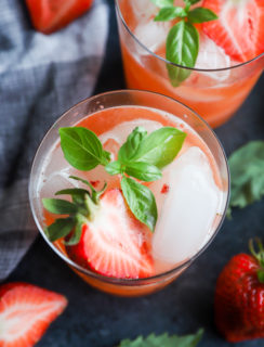 Image of strawberry basil margaritas