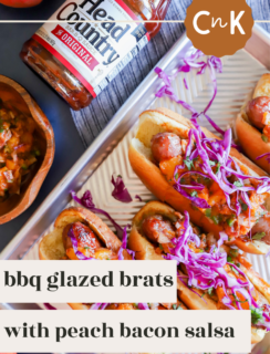 BBQ Glazed Grilled Bratwurst Pinterest Graphic