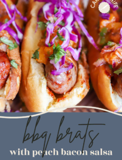 BBQ Glazed Grilled Bratwurst Pinterest Image