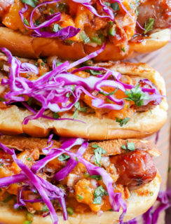 Image of brats on a sheet pan