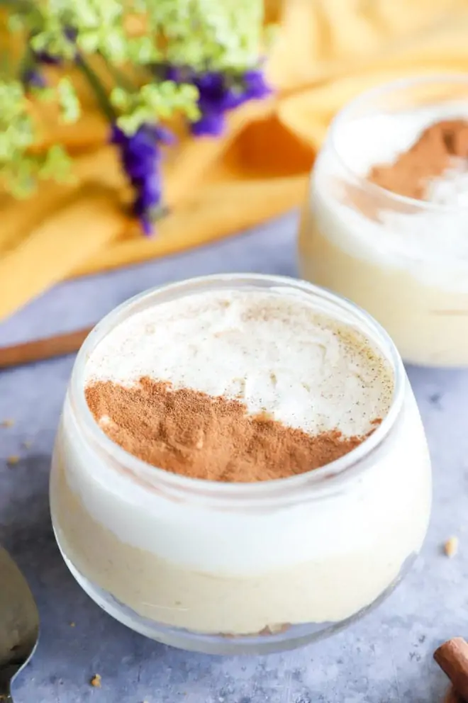 Glasses of mousse with fall spices image