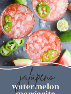 Spicy Watermelon Margarita Pinterest Image