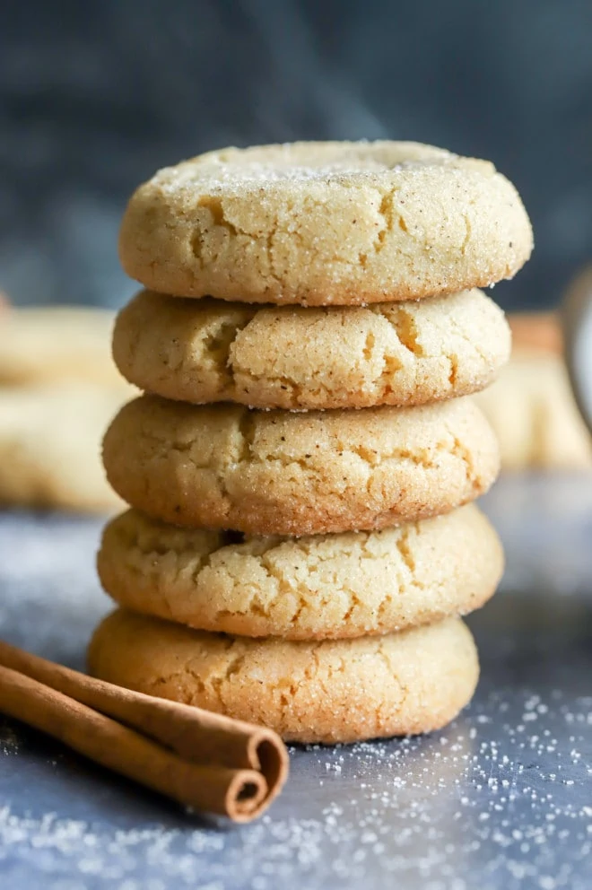 Stack of snickerdoodle cookies image