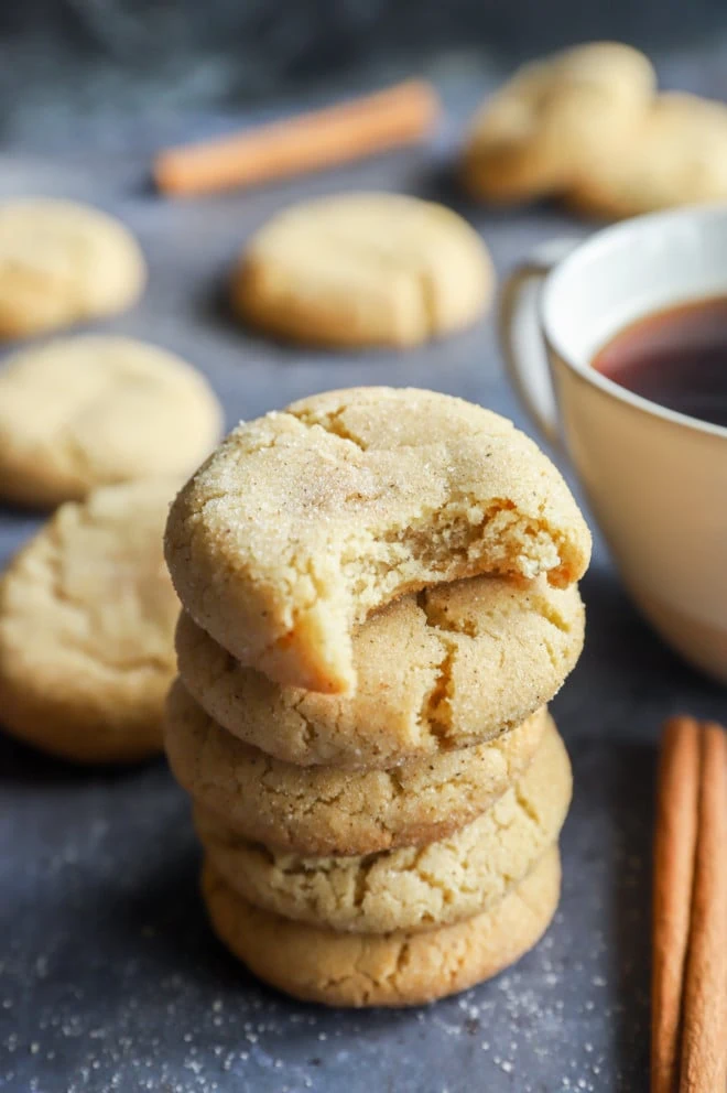 Coffee mug with cinnamon sugar treats