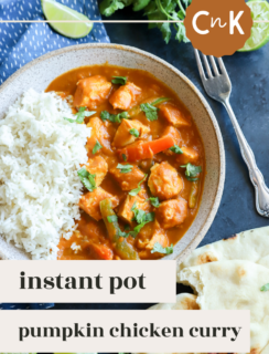 Instant Pot Pumpkin Chicken Curry Pinterest Image