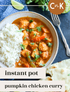 Instant Pot Pumpkin Chicken Curry Pinterest Image