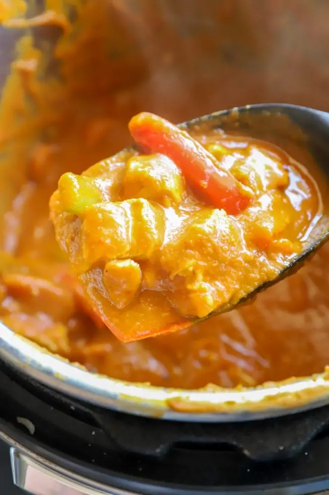 Spooning out curry from the Instant Pot image