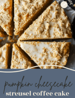 Pumpkin Coffee Cake with Cream Cheese Streusel Pinterest Graphic