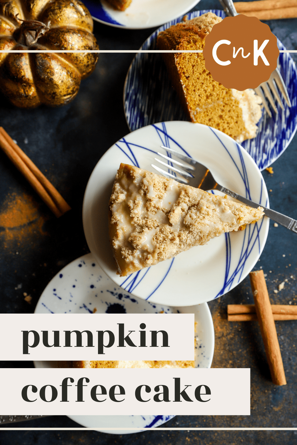 Pumpkin Coffee Cake with Cream Cheese Swirl Cake 'n Knife