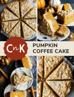 Pumpkin Coffee Cake with Cream Cheese Streusel Pinterest Image