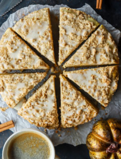 Slices of cake with spices and cinnamon
