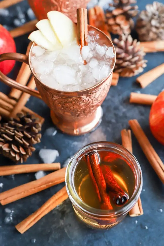 cinnamon simple syrup with moscow mule picture