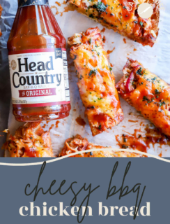 Cheesy BBQ Chicken Bread Pinterest Graphic