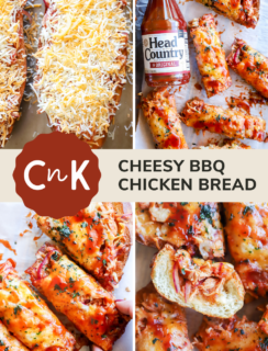 Cheesy BBQ Chicken Bread Pinterest Picture
