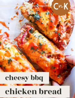 Cheesy BBQ Chicken Bread Pinterest Graphic