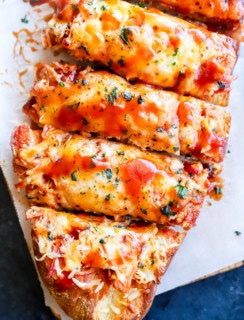 Cheesy bread with bbq chicken image