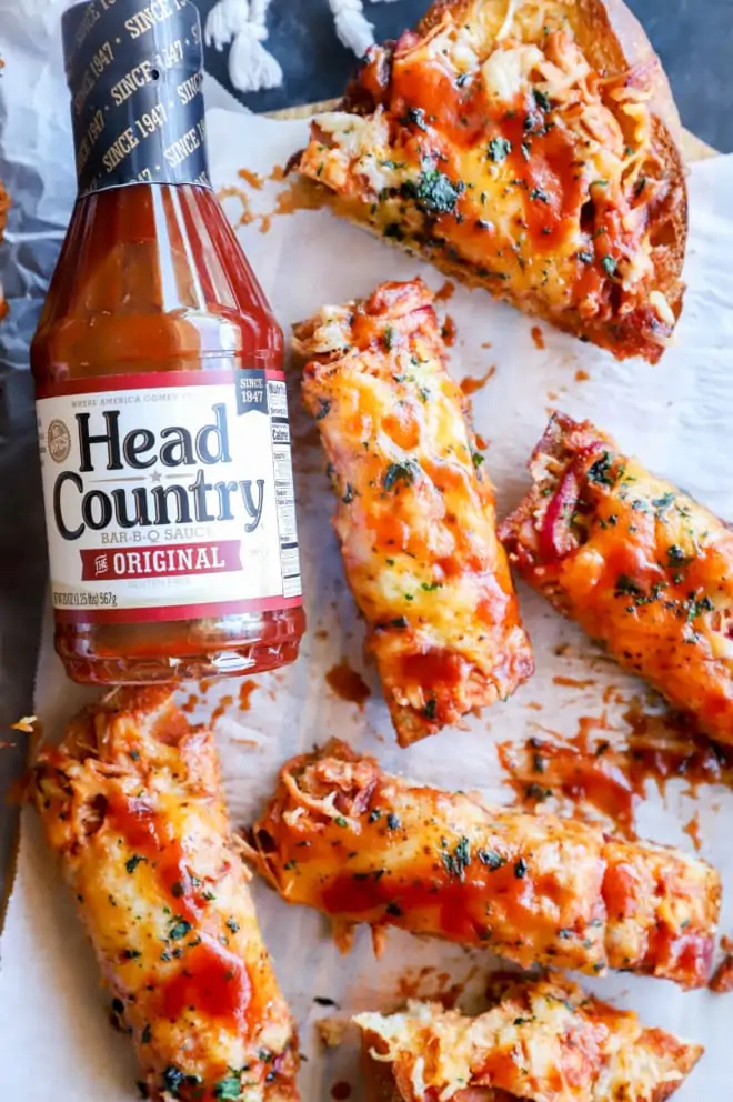 Head country bbq chicken bread with cheese