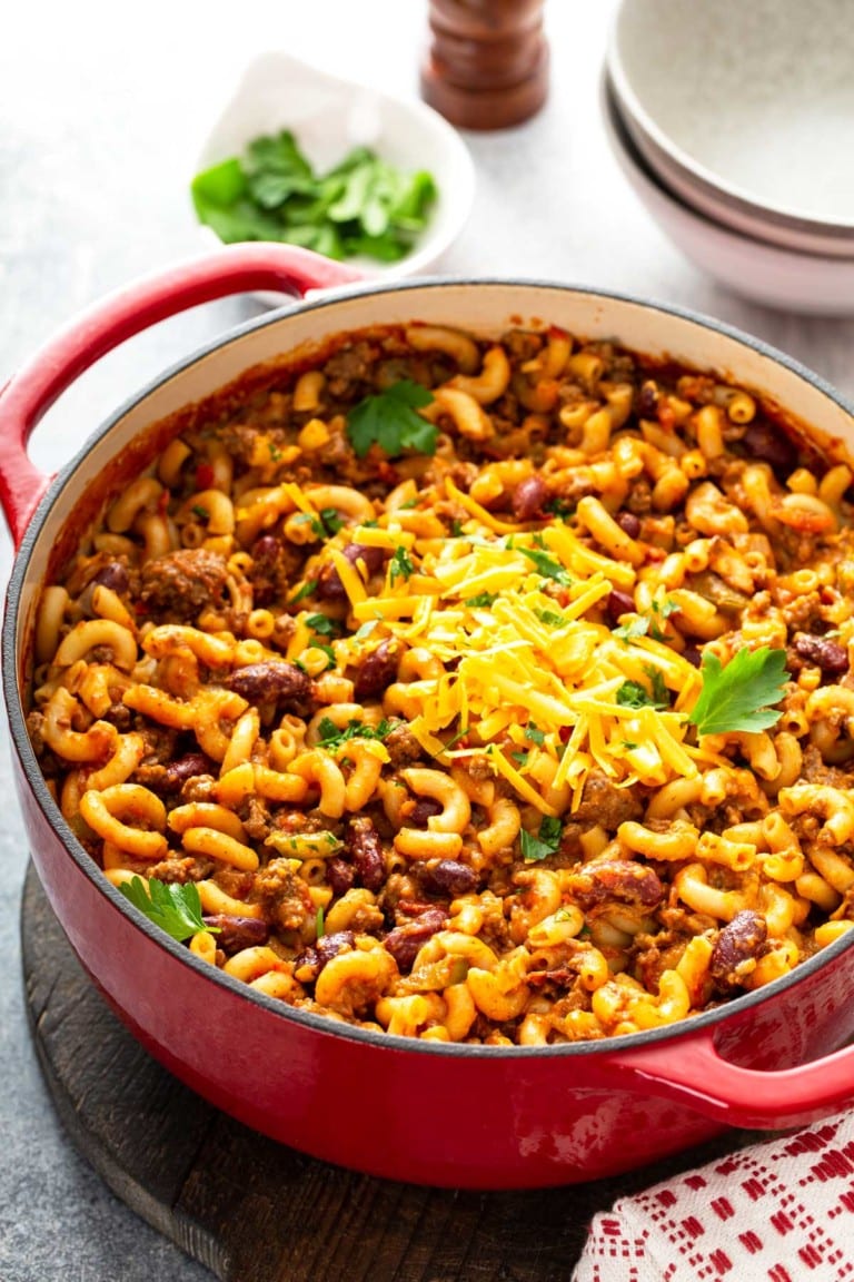 one pot chili mac and cheese