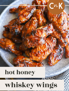 Hot Honey Whiskey Wings Pinterest Picture