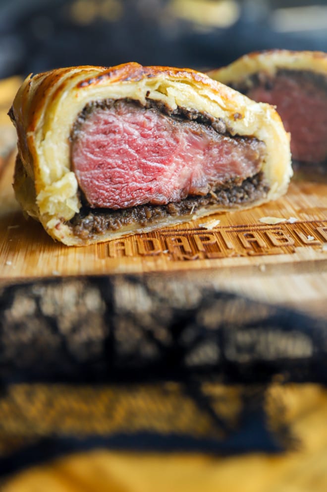 Medium rare beef wellington image