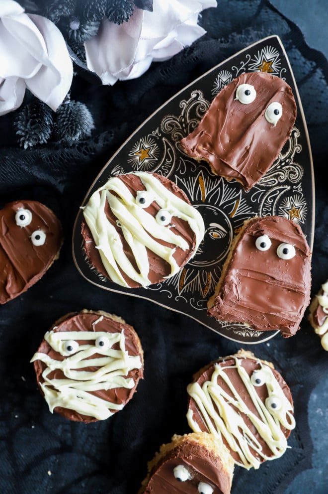Halloween treats with chocolate and peanut butter picture