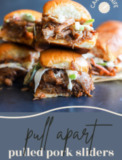 BBQ Pulled Pork Sliders with Apple Coleslaw Pinterest Graphic