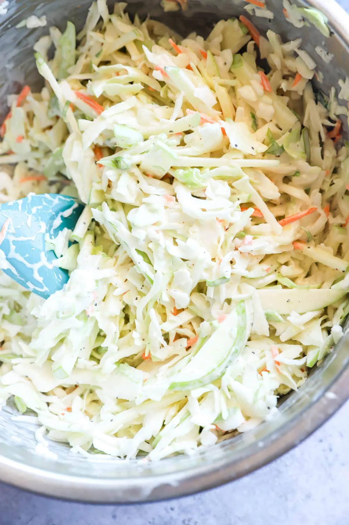Apple coleslaw in a bowl picture