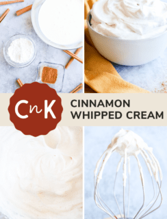 Cinnamon whipped cream pinterest image